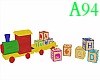 [A94] toy train & blocks