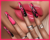"K" Pink Over it nails