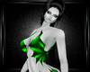 green bat pvc dress