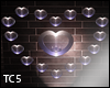 Wall heart candles