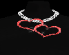 red double heart chain