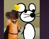 Mouse and Cat Small Fun Funny Hilarious
