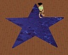 dark blue star rug