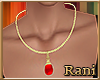Necklace Gold/Red
