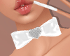 $ White Bow Collar