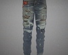 MA Blue Art Patch Jeans