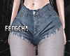 冯 Sheer Jeans Blue