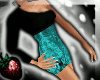 !! Black Aqua 80s Dress