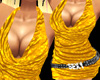 Sexy Belt Gold Dress