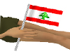 (MR)lebnan Handheld Flag