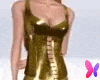 Golden latex corset