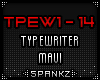 TPEW - Typewriter - Mavi