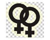 Lesbian symbol sticker!