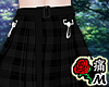 蝶 Plaid Black Skirt