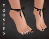 Black bow Feet