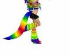 Crazy Rainbow Fox Tail