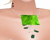 [R] GREEN GEM STONE NECK