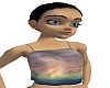 Rainbow Flame Strap Top