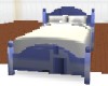 White Blue Bed