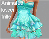 frilly minidress aquaANI