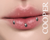 !A triple lip piercing