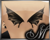 !M Bat Wings Tattoo