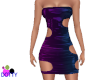 purple blue latex dress