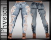 Laced jeans White