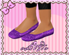 {L}Purple Sparkle Flats