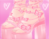 e Heels butterfly Pink