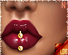 🌿 Golden Lip Piercing