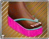 Pink Blue Flip Flops