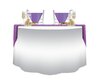 purple front table