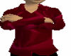 Mens red silk shirt