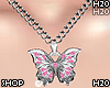 Necklace Butterfly Pink