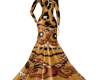 BROWN BANDANA GOWN