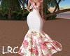 White Pink Long Dress