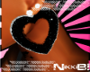 !SS BlkDmd Heart Hoops