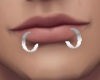 Moving Silver Lip Rings