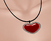 [PLM] red heart necklace
