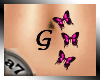 tatto Buterflies leter G