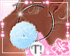 T! Moi Blue Fur Earrings