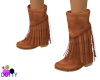 Fringe brown boots
