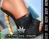 $ Puffer Heels Black