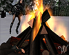 Winter Cabin Fire Dance