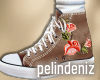 [P] Roses brown sneakers