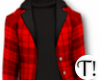 T! Plaid Coat Red