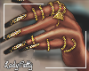 Golden Nails + Rings