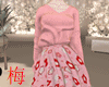 梅 pink sweater & skirt