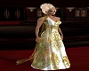 royal gold gown an scalf